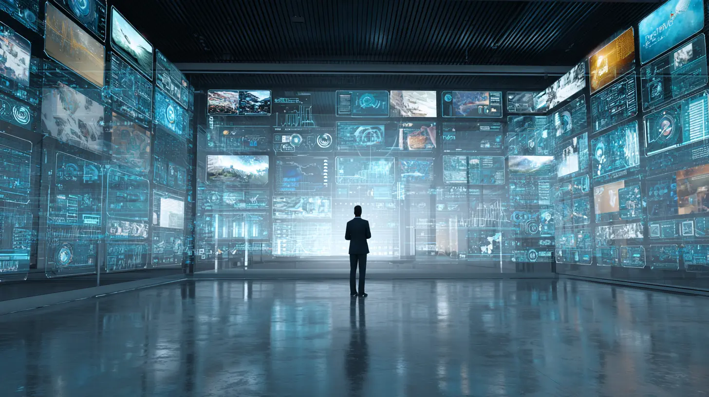 Futuristic dashboard showing trends in recruiting technology