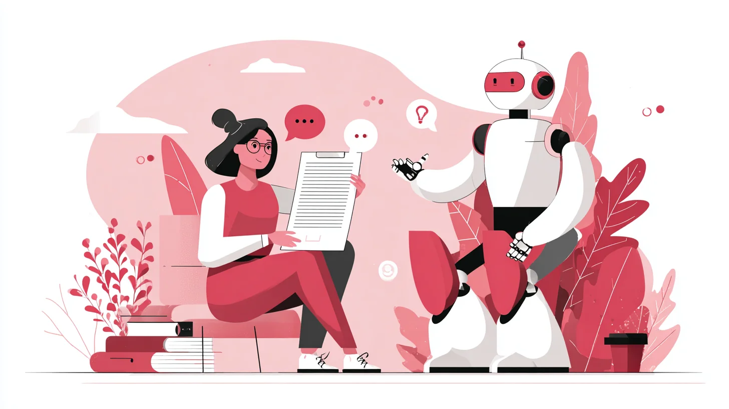 AI assisting a developer writing a cover letter on a laptop